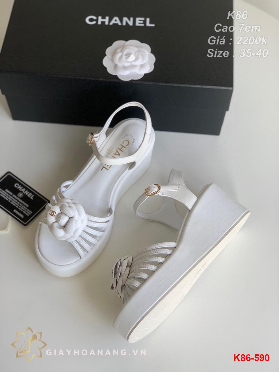 K86-590 Chanel sandal cao 7cm siêu cấp