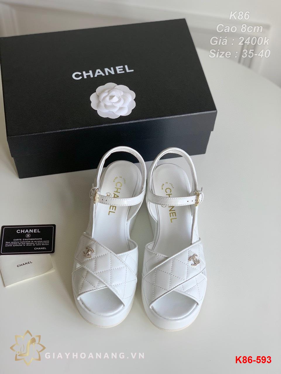 K86-593 Chanel sandal cao 8cm siêu cấp