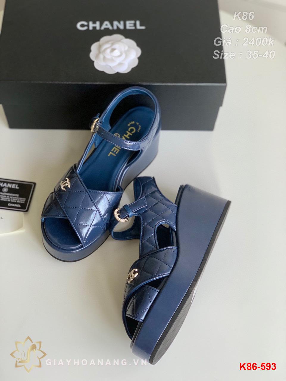 K86-593 Chanel sandal cao 8cm siêu cấp