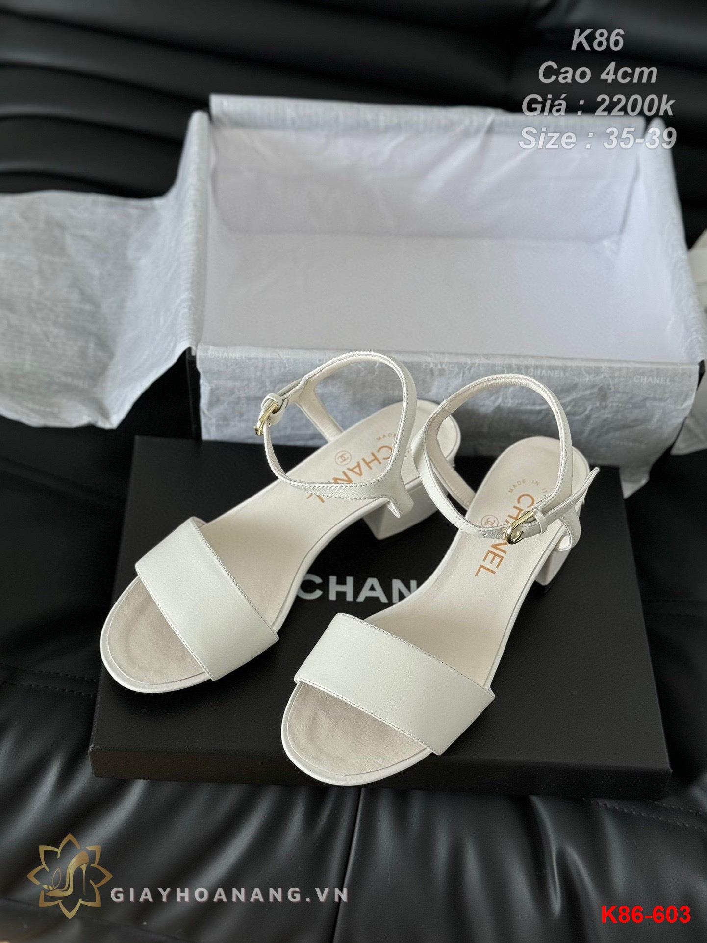 K86-603 Chanel sandal cao gót 4cm siêu cấp