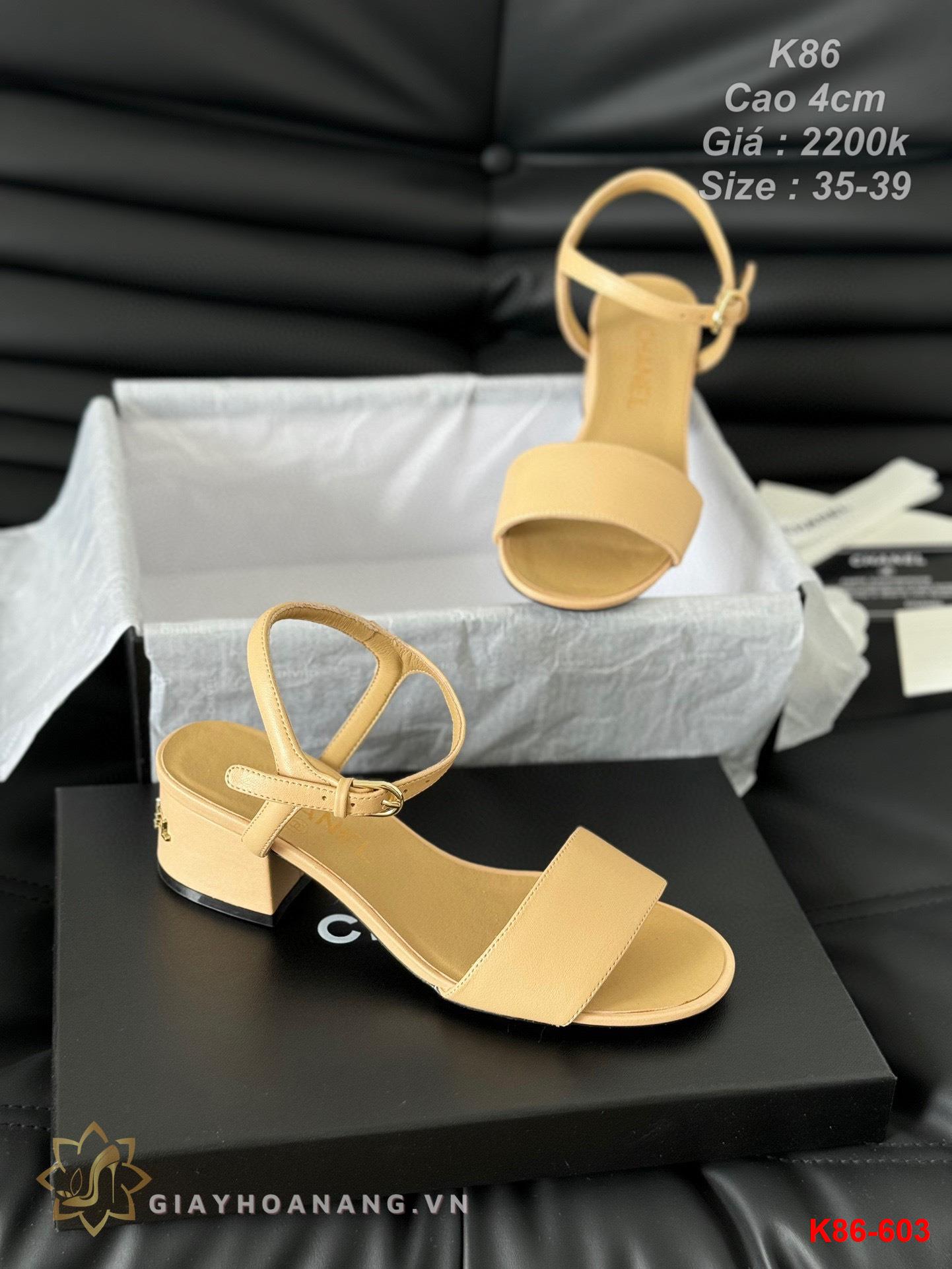 K86-603 Chanel sandal cao gót 4cm siêu cấp