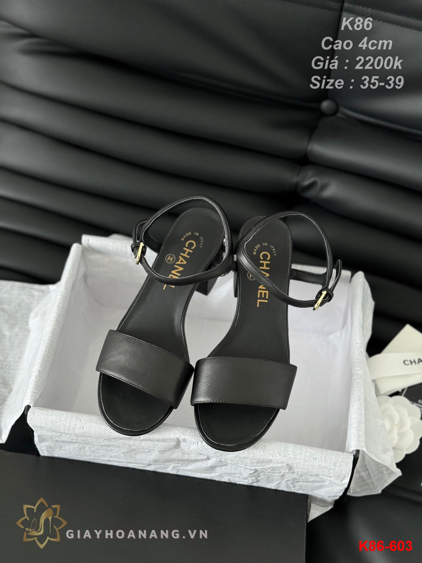 K86-603 Chanel sandal cao gót 4cm siêu cấp