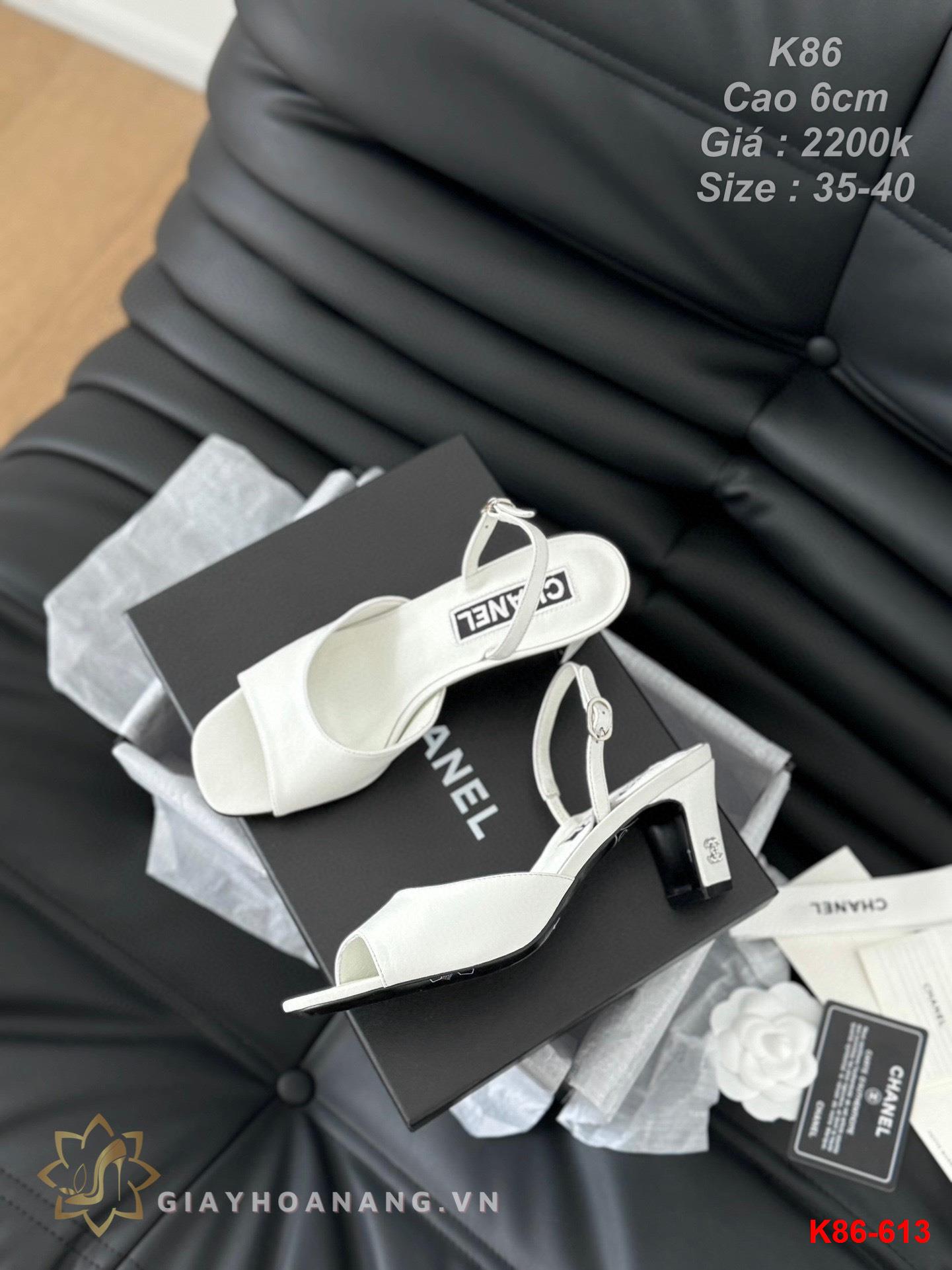 K86-613 Chanel sandal cao gót 6cm siêu cấp