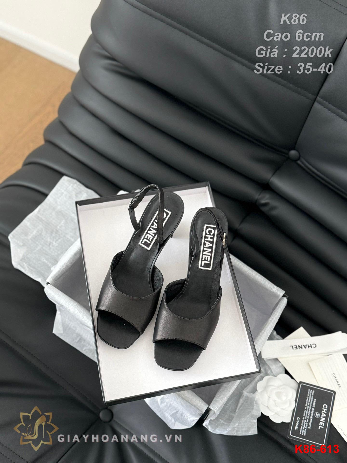 K86-613 Chanel sandal cao gót 6cm siêu cấp