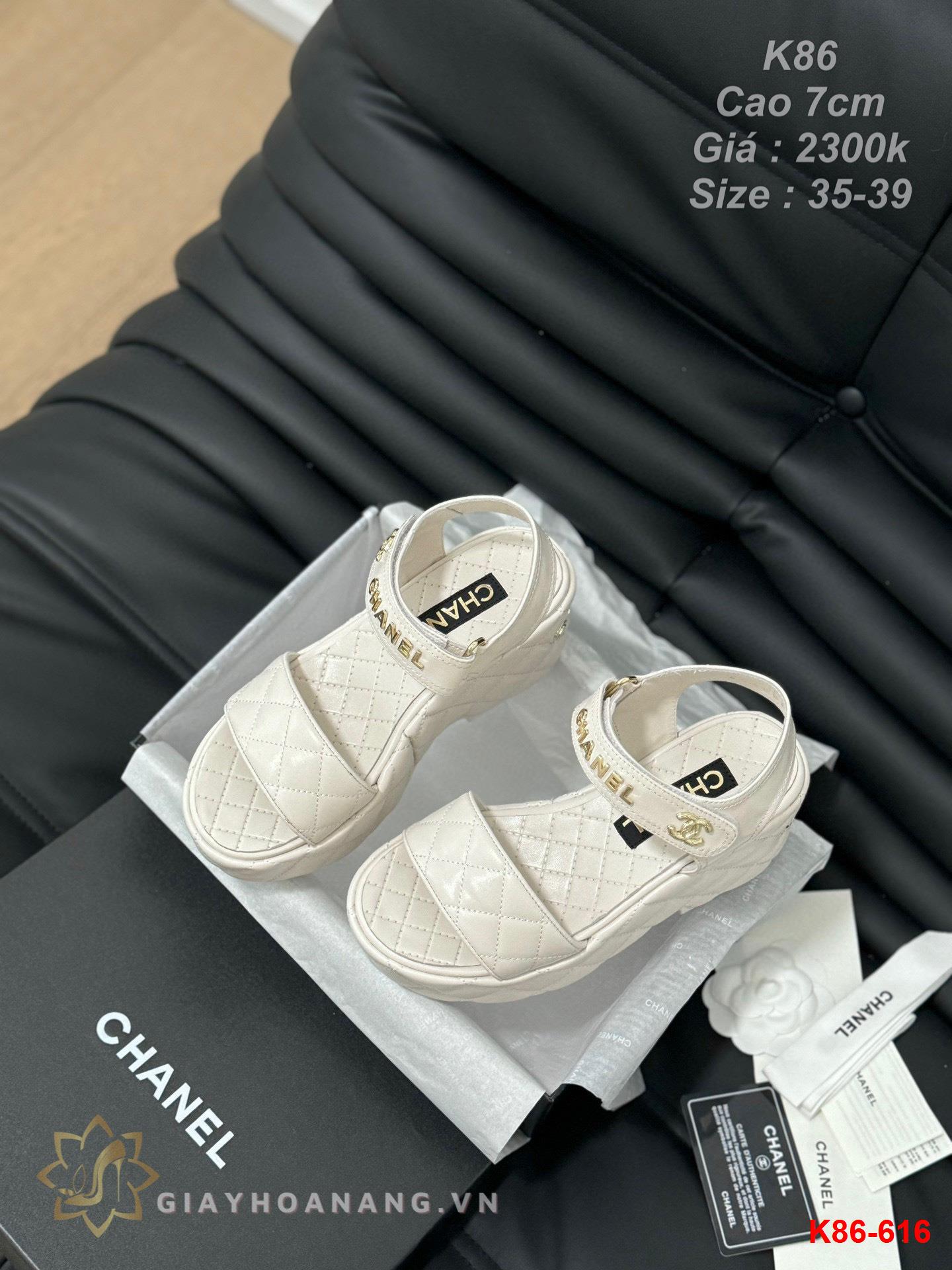K86-616 Chanel sandal cao gót 7cm siêu cấp
