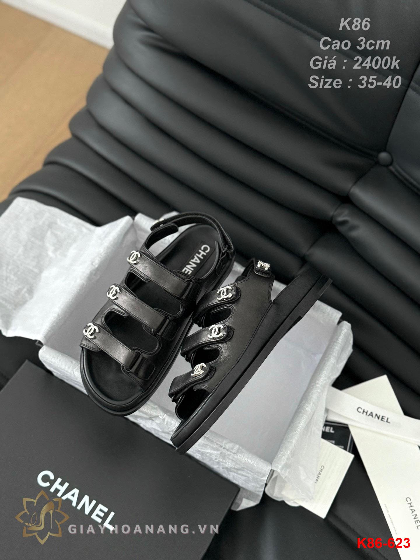 K86-623 Chanel sandal cao 3cm siêu cấp