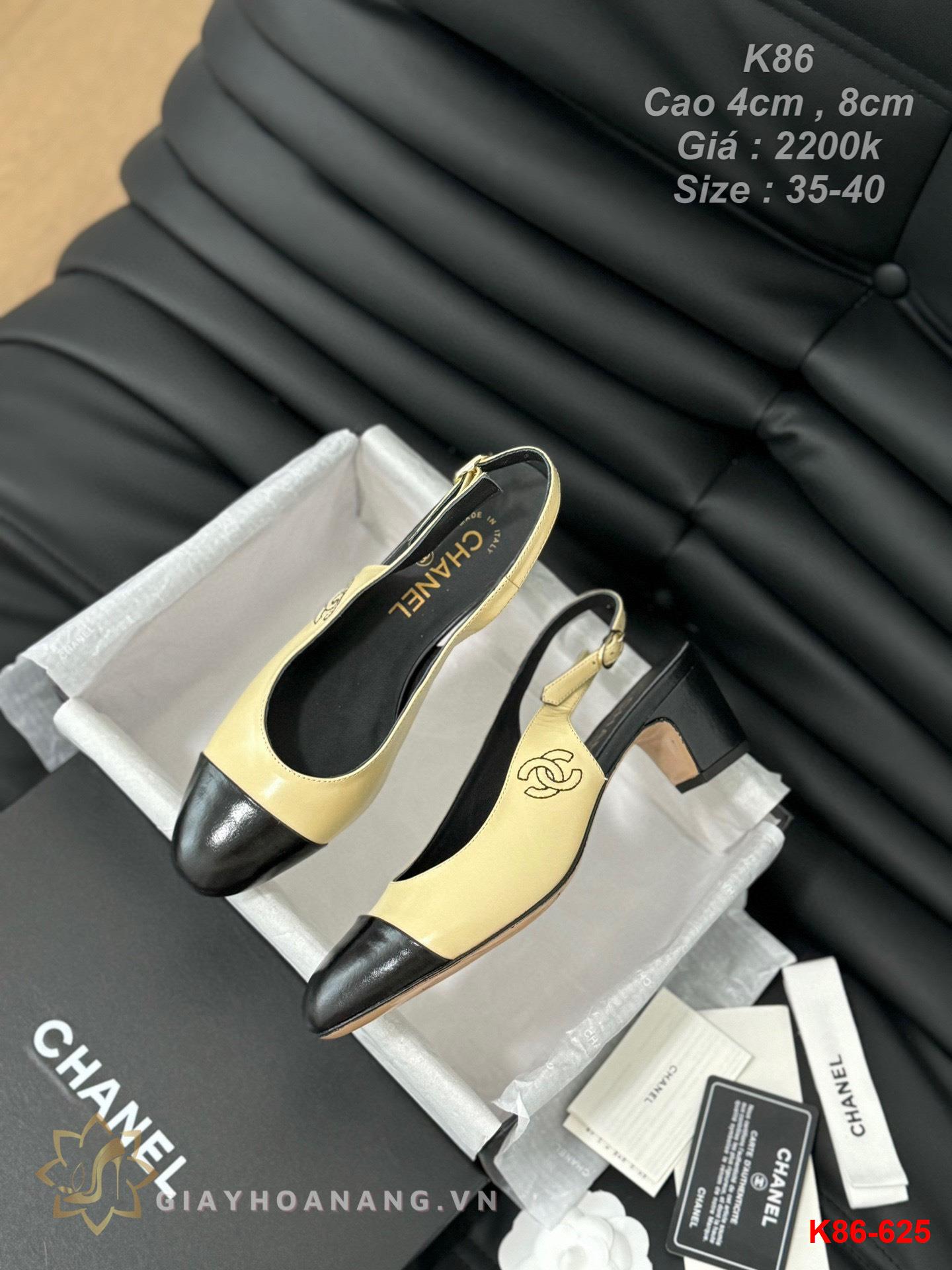 K86-625 Chanel sandal cao gót 4cm , 8cm siêu cấp