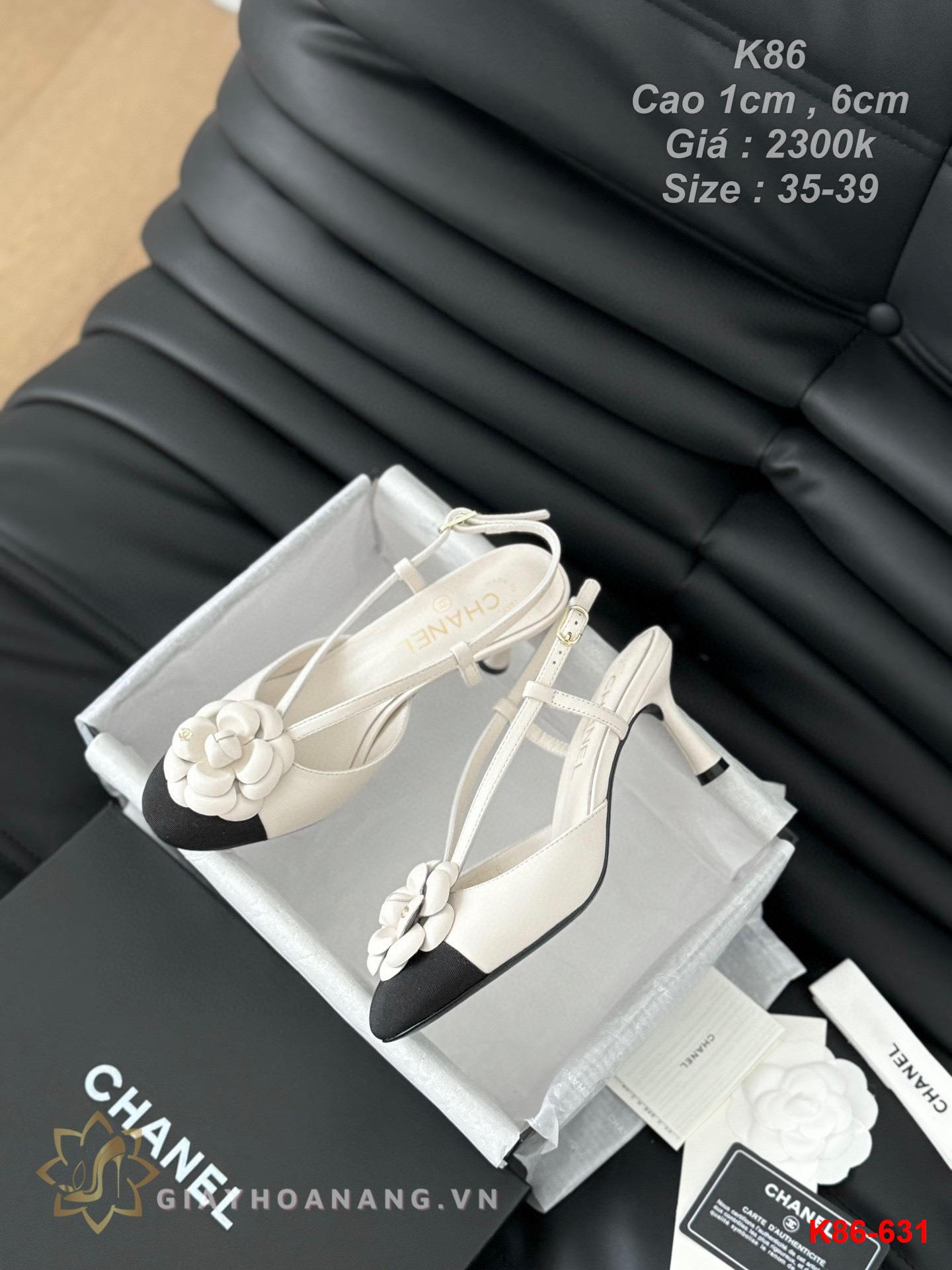K86-631 Chanel sandal cao gót 1cm , 6cm siêu cấp