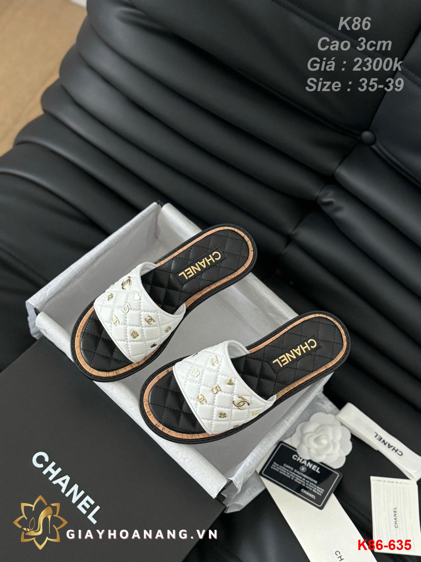 K86-635 Chanel dép cao gót 3cm siêu cấp