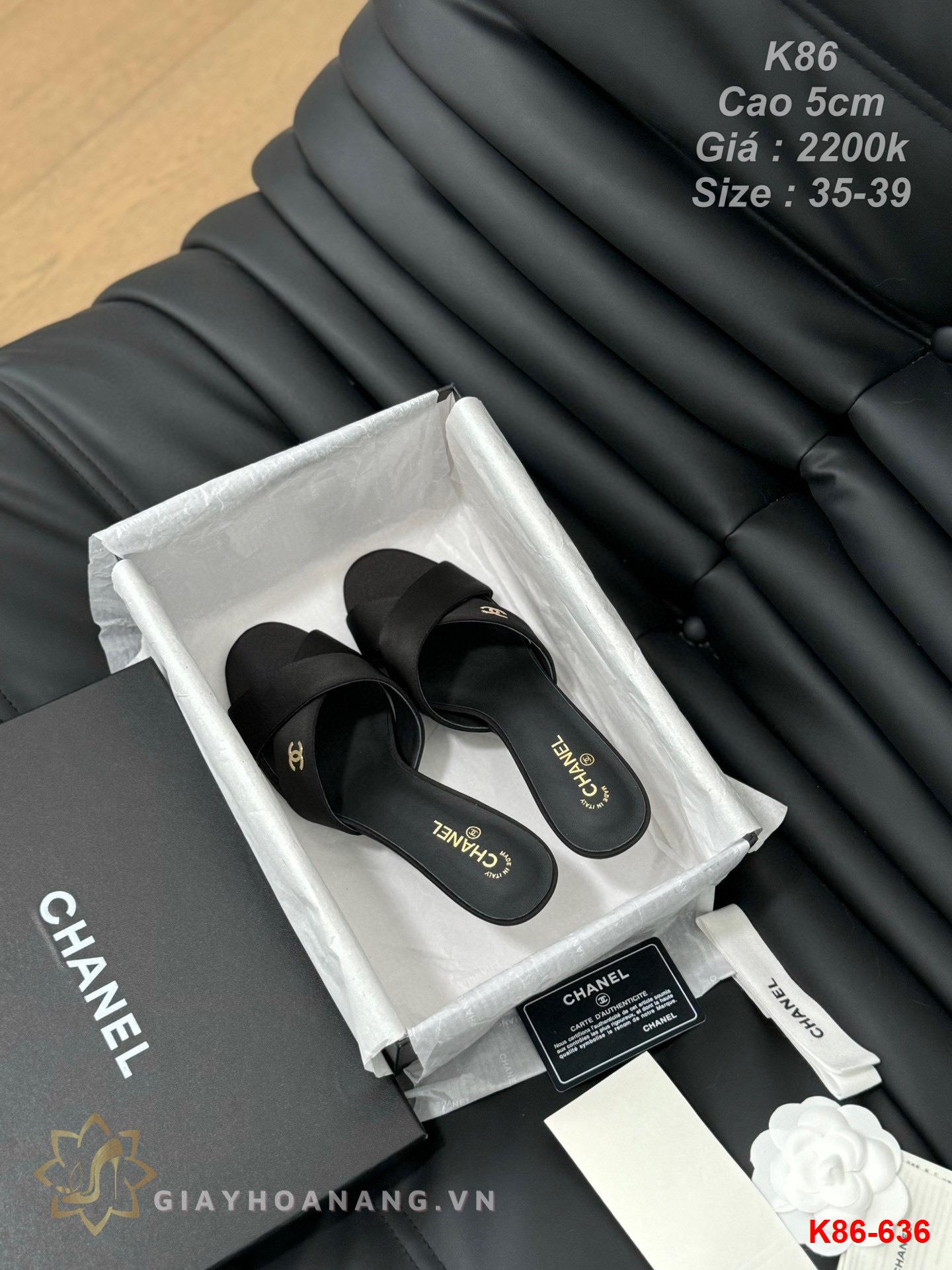 K86-636 Chanel dép cao gót 5cm siêu cấp