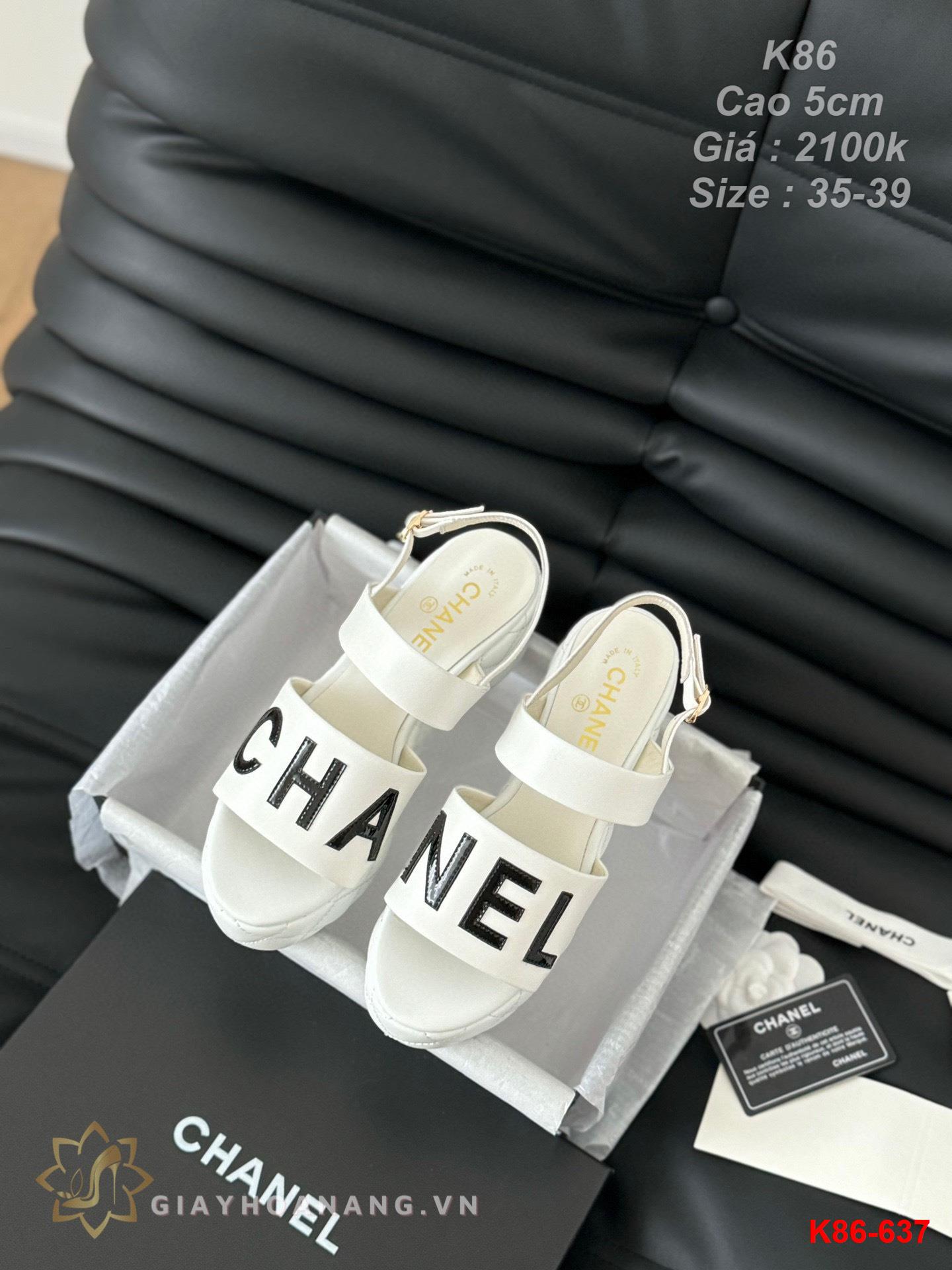 K86-637 Chanel sandal cao gót 5cm siêu cấp