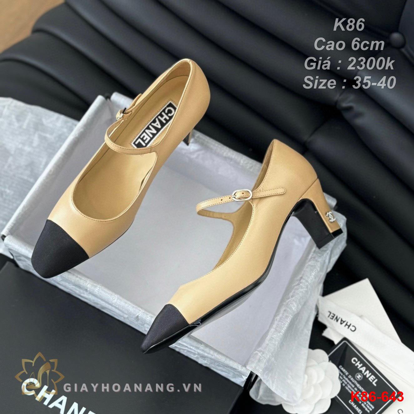 K86-643 Chanel giày cao gót 6cm siêu cấp