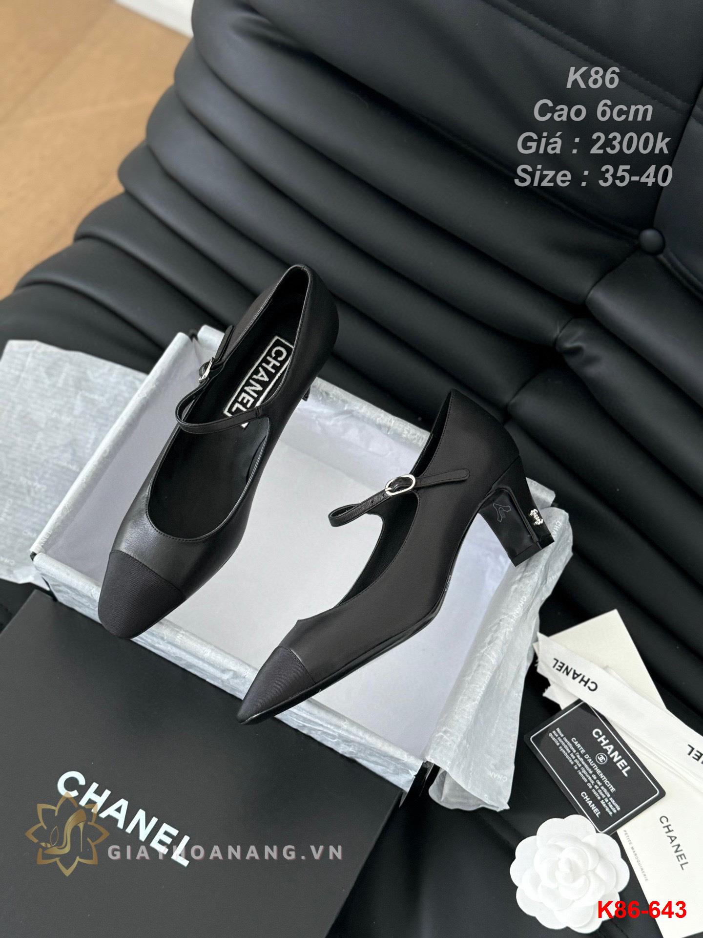 K86-643 Chanel giày cao gót 6cm siêu cấp