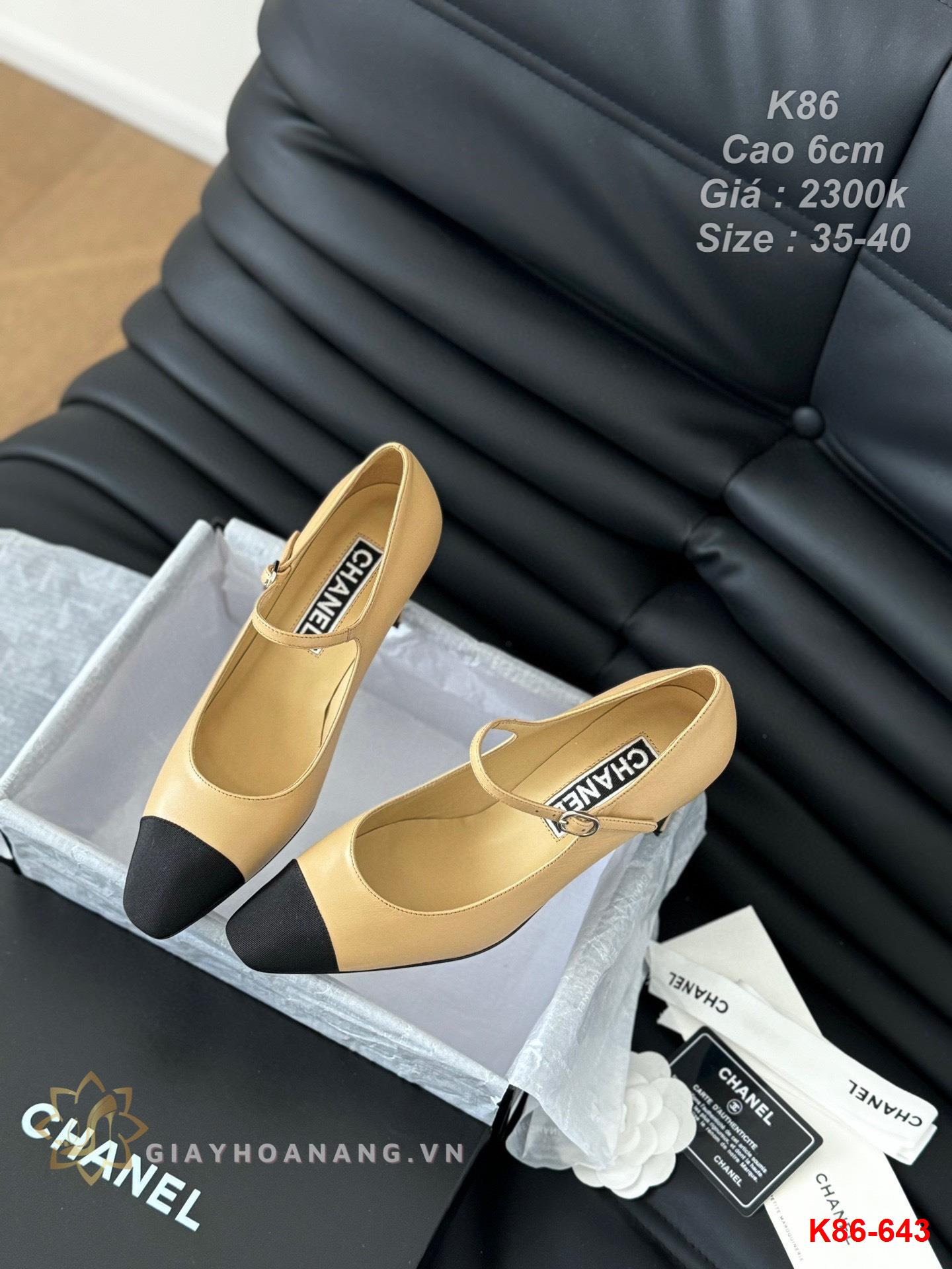 K86-643 Chanel giày cao gót 6cm siêu cấp