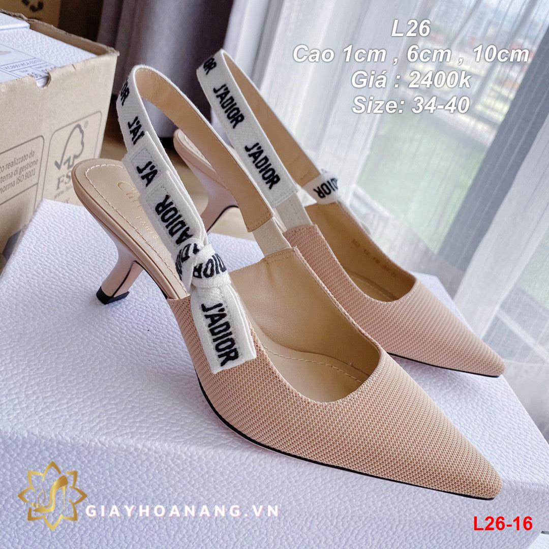 L26-16 Dior sandal cao 1cm , 6cm , 10cm siêu cấp