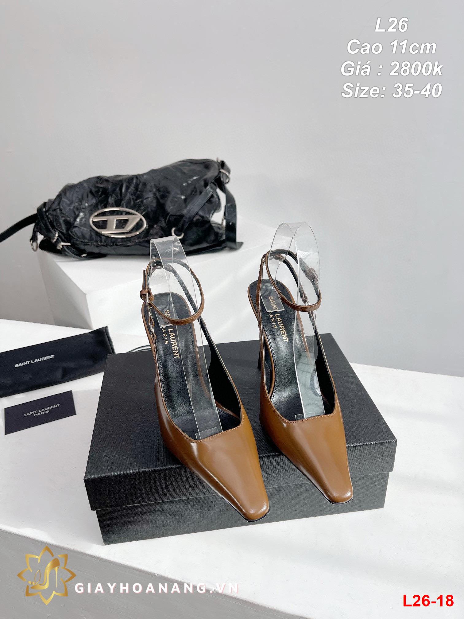 L26-18 Saint Laurent sandal cao 11cm siêu cấp