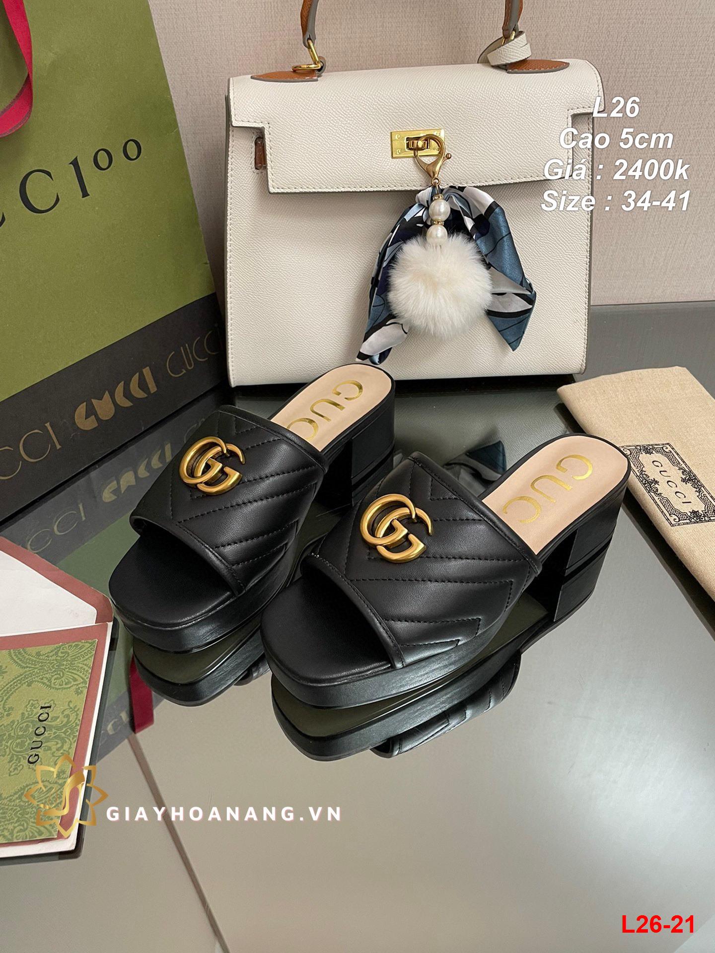 L26-21 Gucci cao 5cm siêu cấp