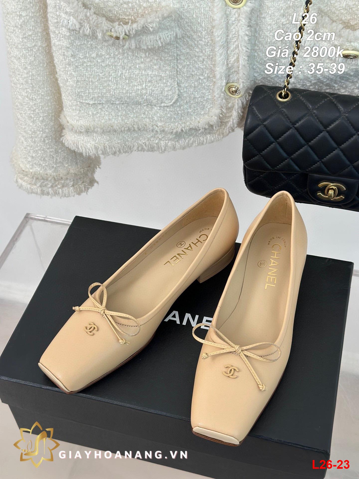 L26-23 Chanel giày cao 2cm siêu cấp
