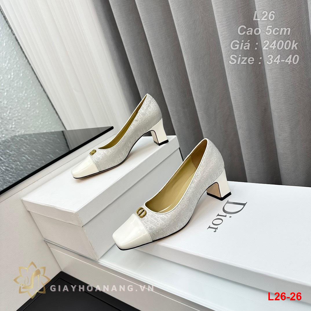 L26-26 Dior giày cao 5cm siêu cấp