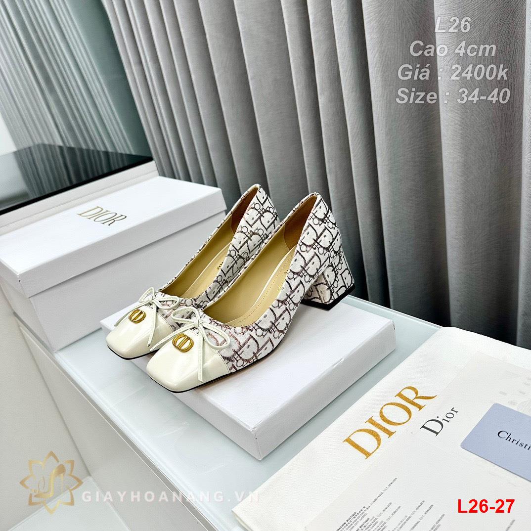 L26-27 Dior giày cao 4cm siêu cấp