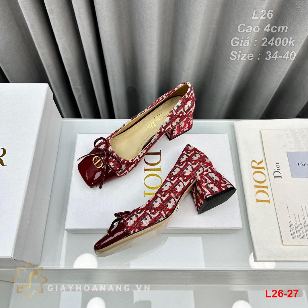 L26-27 Dior giày cao 4cm siêu cấp