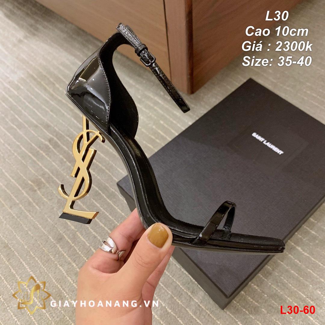 L30-60 Saint Laurent sandal cao 10cm siêu cấp