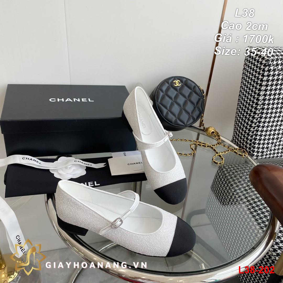 L38-202 Chanel giày cao 2cm siêu cấp