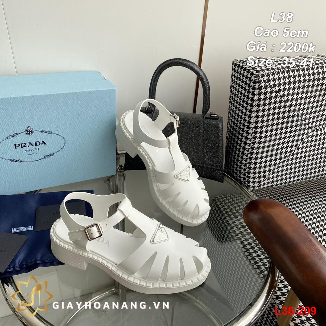 L38-209 Prada giày cao 5cm siêu cấp