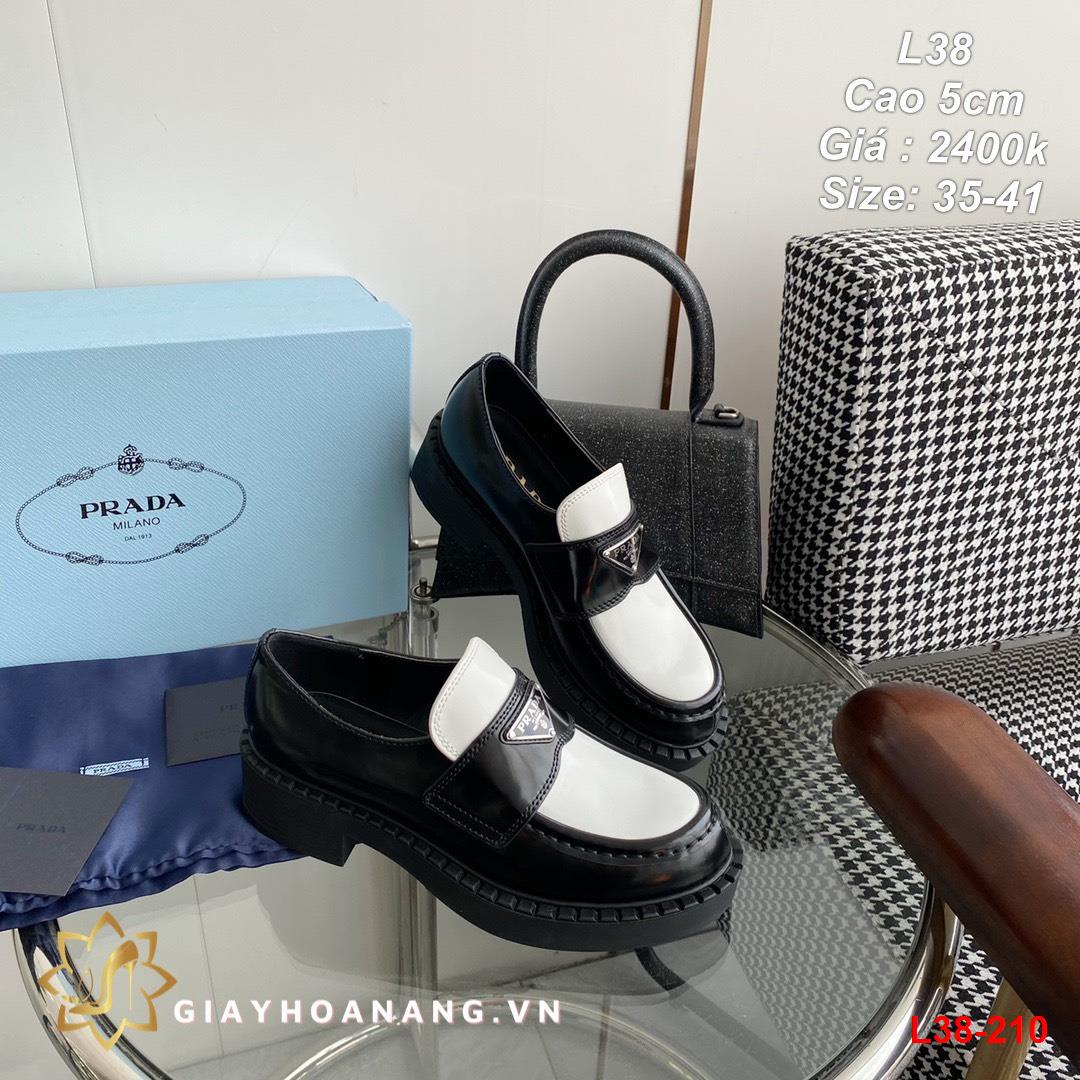 L38-210 Prada giày cao 5cm siêu cấp