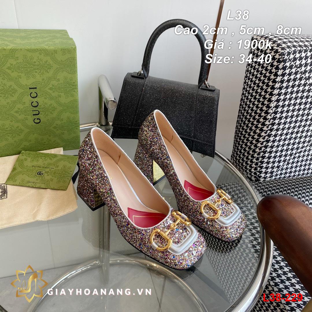 L38-229 Gucci giày cao 2cm , 5cm , 8cm siêu cấp