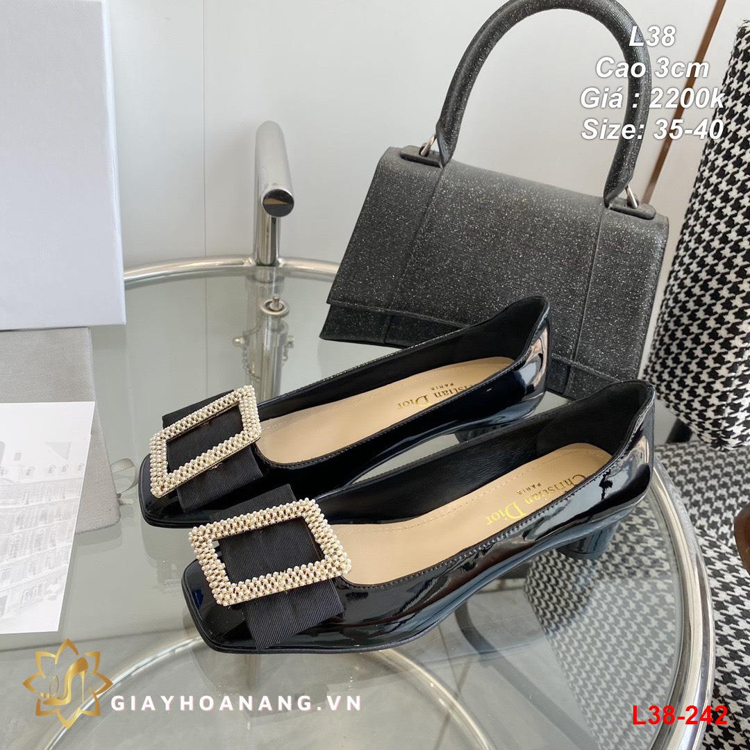 L38-242 Dior giày cao 3cm siêu cấp