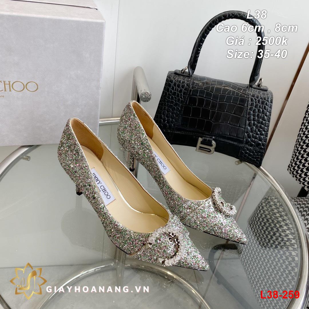 L38-259 Jimmy Choo giày cao 6cm , 8cm siêu cấp