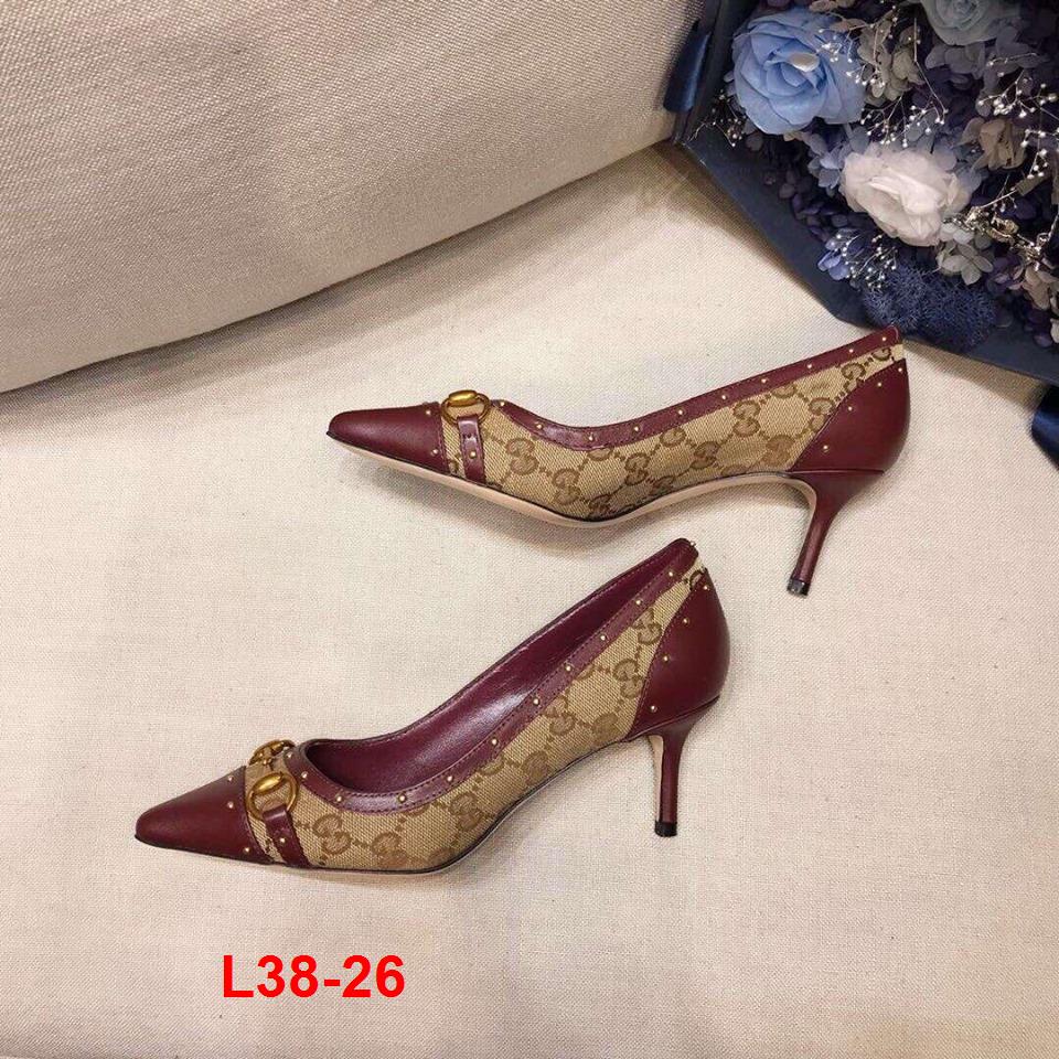 L38-26 Gucci giày cao 7cm siêu cấp