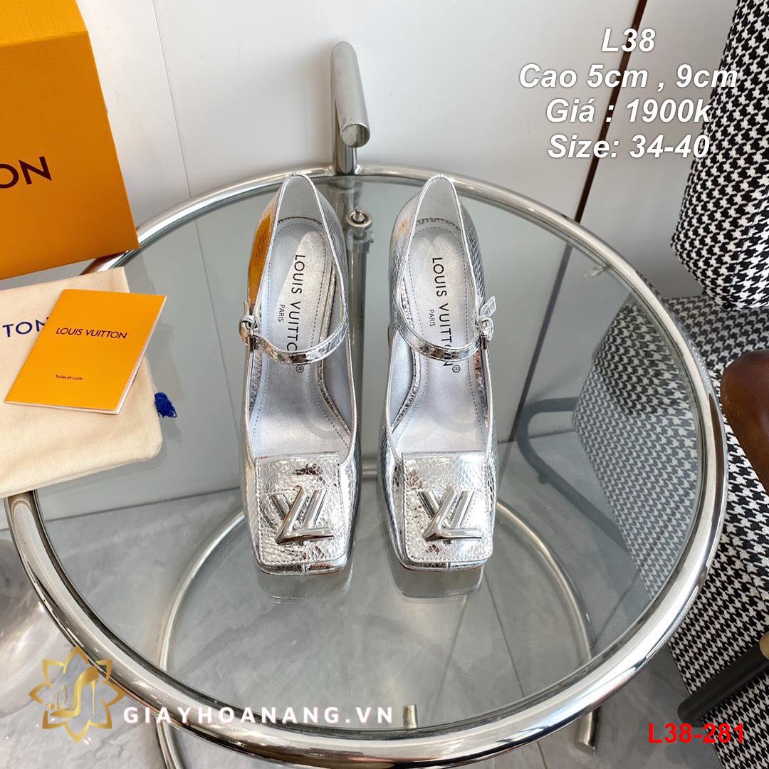 L38-281 Louis Vuitton giày cao 5cm , 9cm siêu cấp
