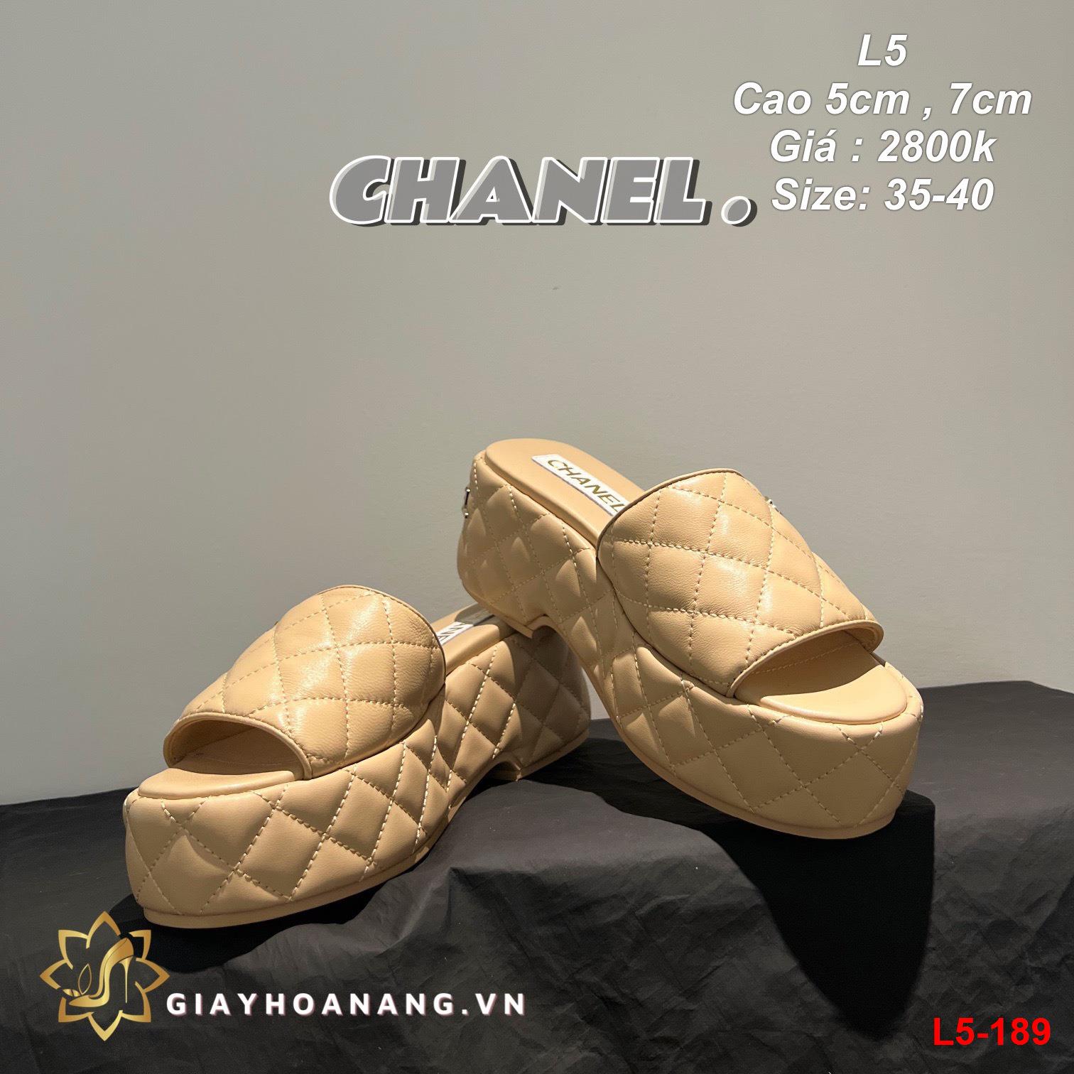 L5-189 Chanel sandal cao 5cm , 7cm siêu cấp