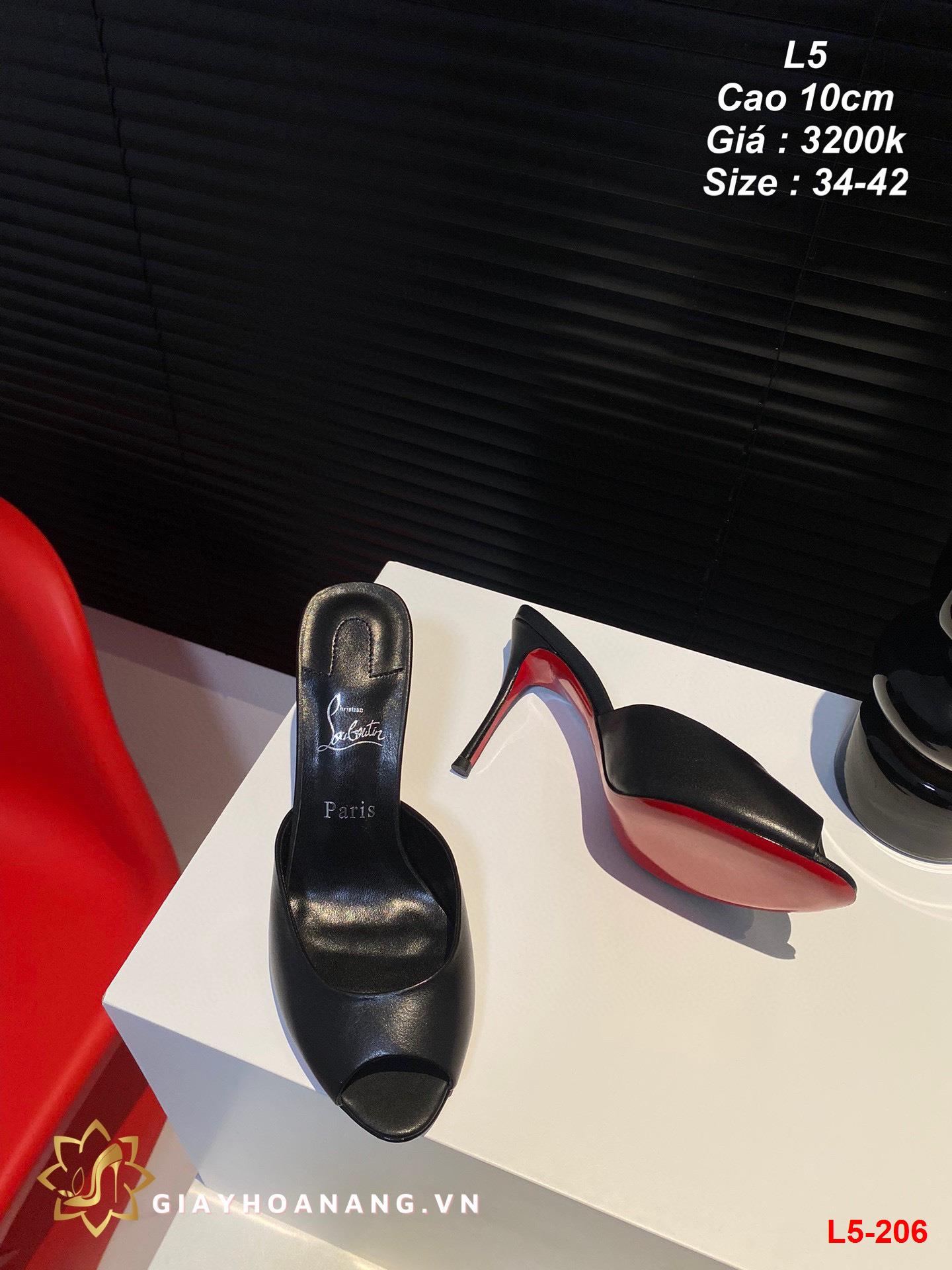 L5-206 Louboutin dép cao 10cm siêu cấp