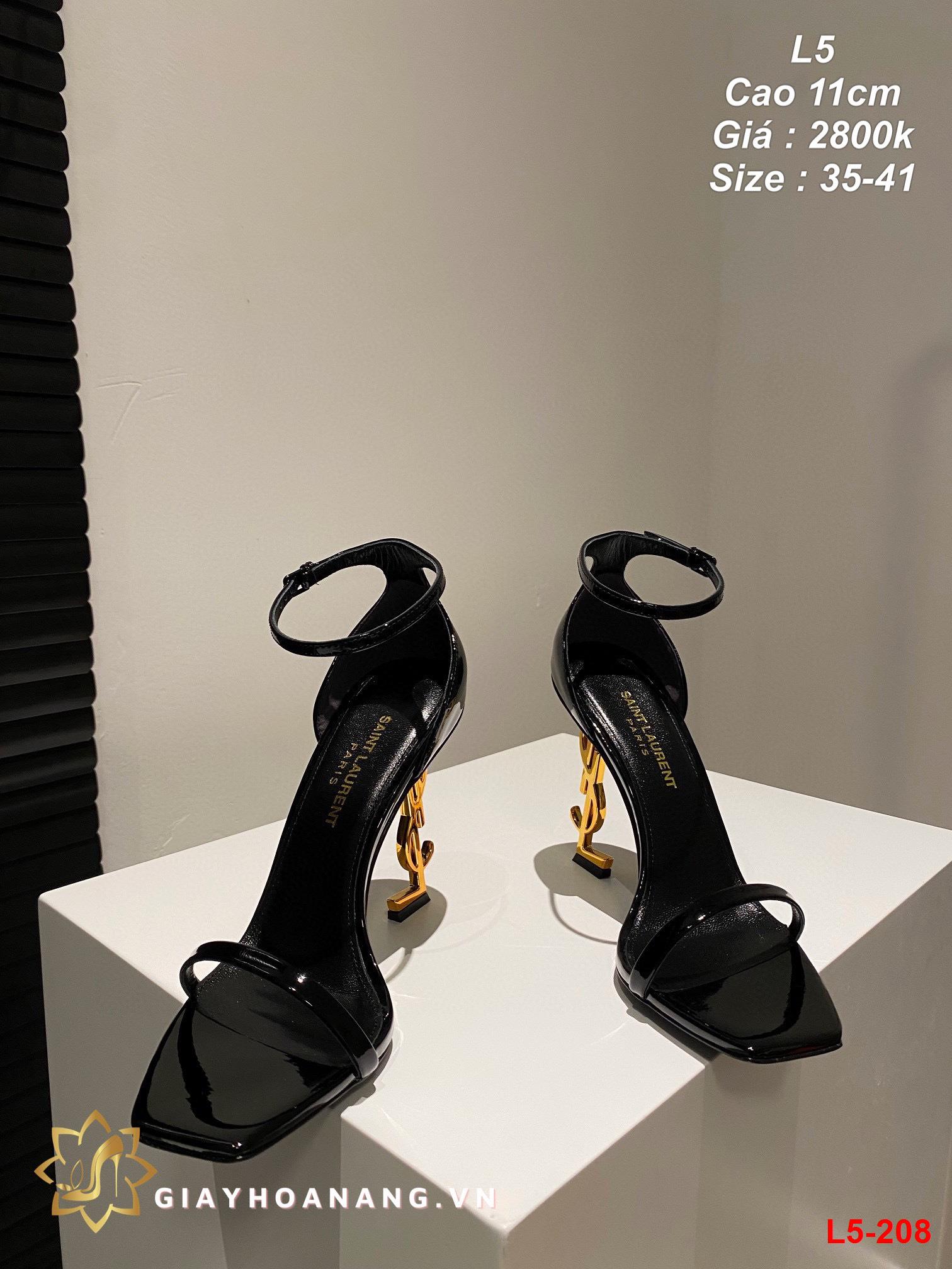 L5-208 Saint Laurent sandal cao 11cm siêu cấp
