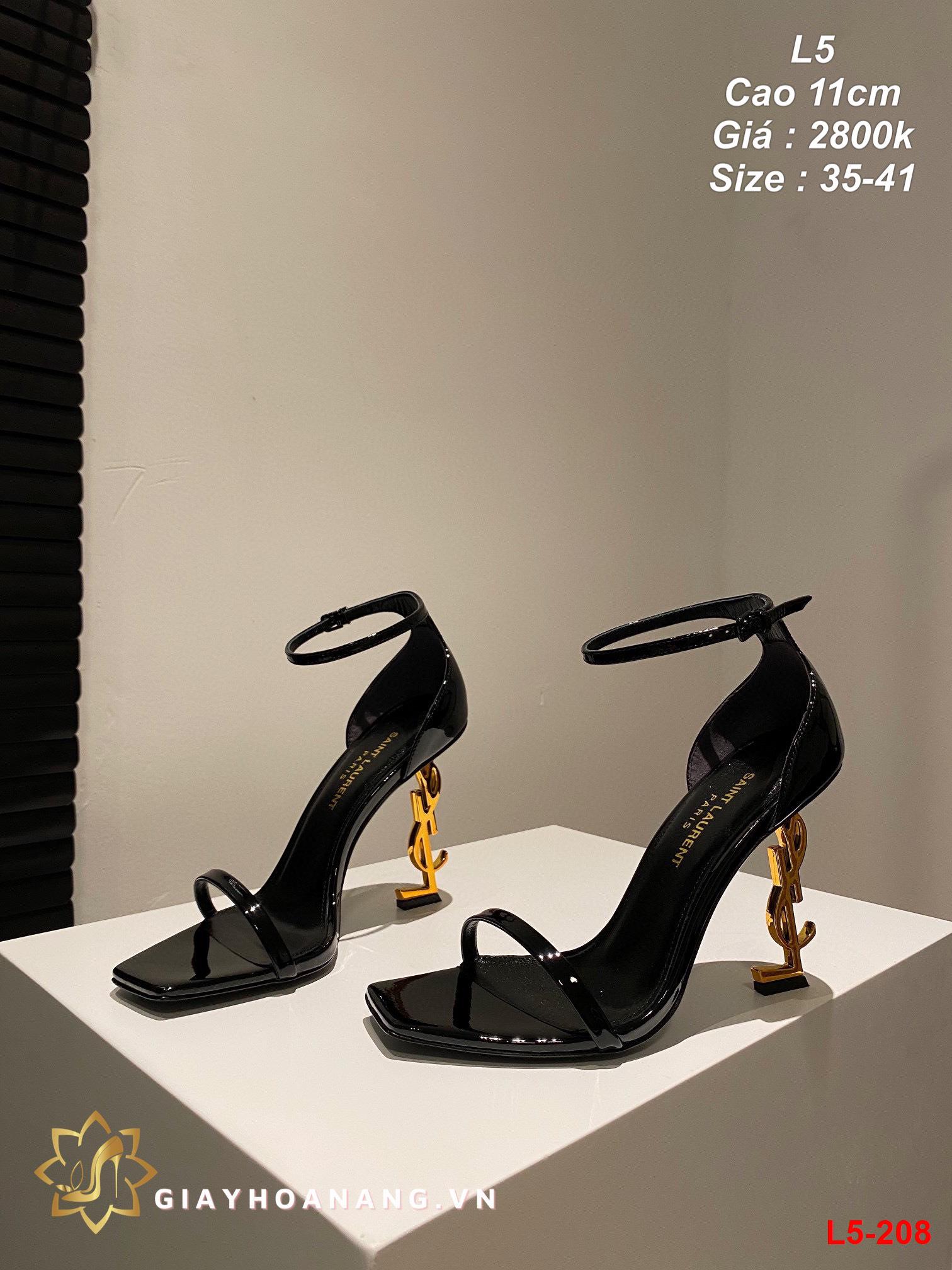 L5-208 Saint Laurent sandal cao 11cm siêu cấp