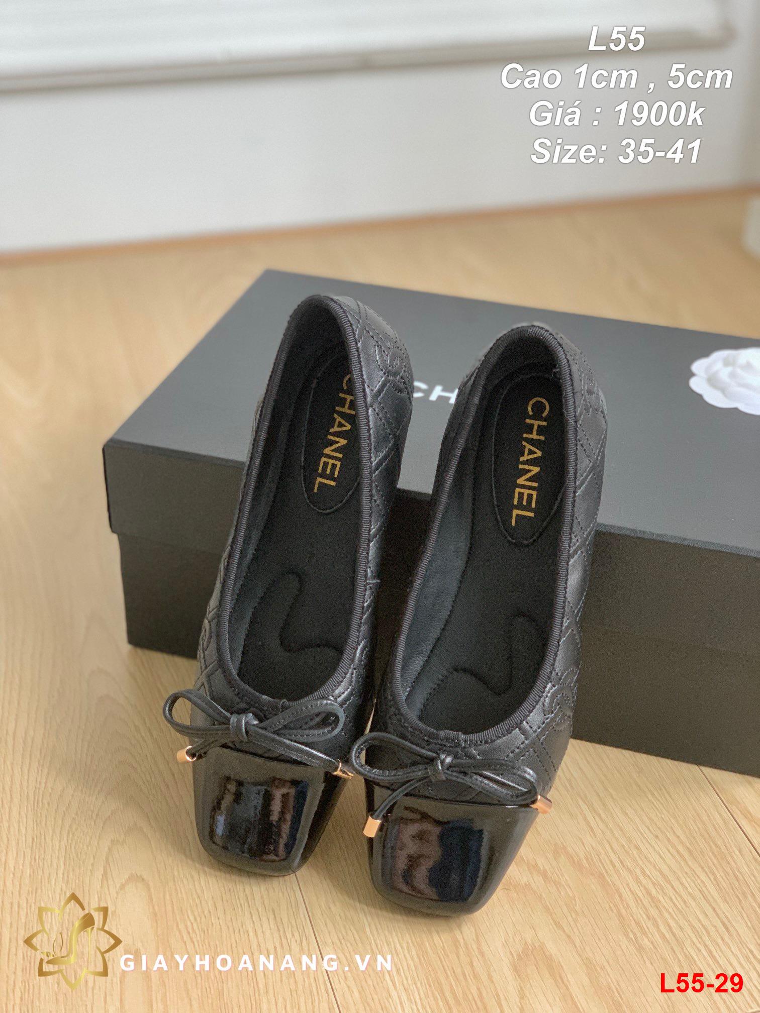 L55-29 Chanel giày cao 1cm , 5cm siêu cấp