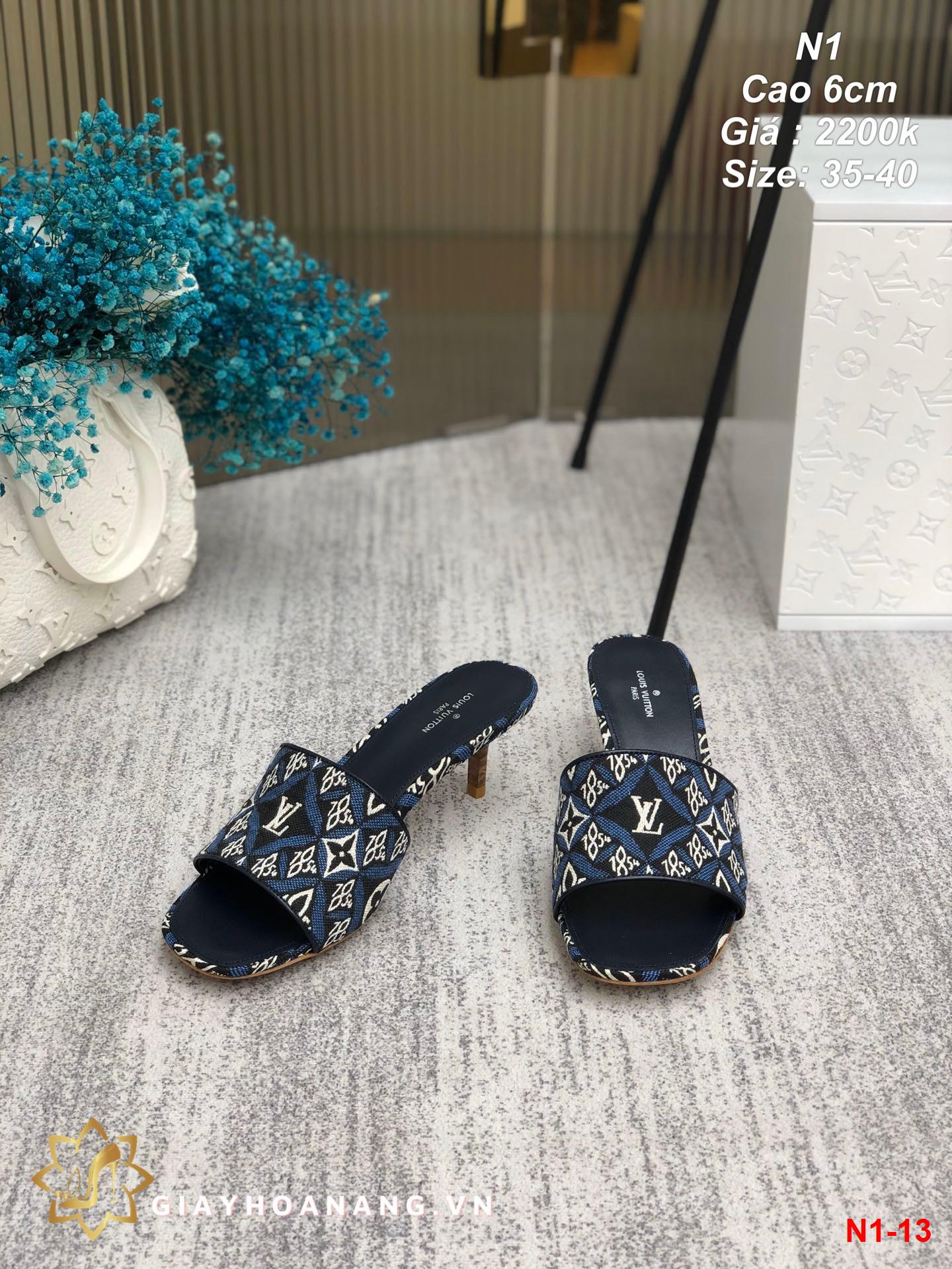 N1-13 Louis Vuitton dép cao 6cm siêu cấp