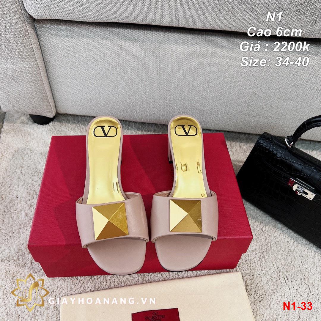 N1-33 Valentino dép cao 6cm siêu cấp