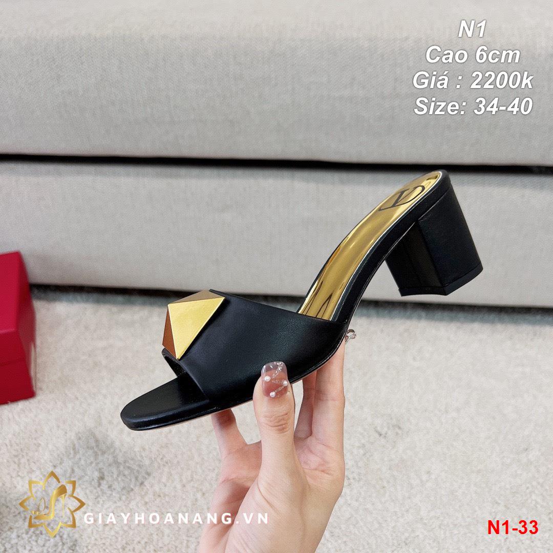 N1-33 Valentino dép cao 6cm siêu cấp