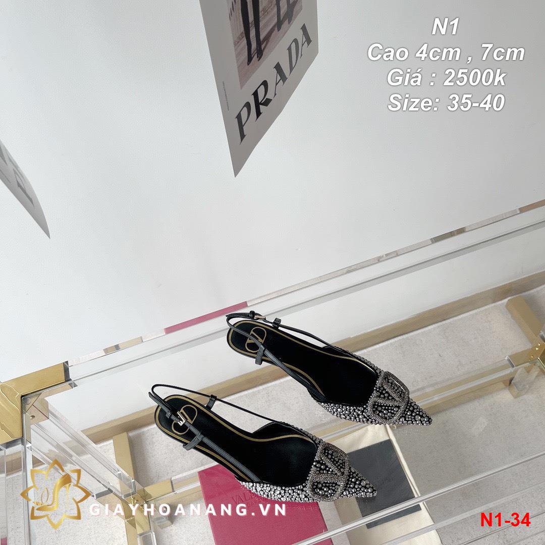 N1-34 Valentino sandal cao 4cm , 7cm siêu cấp