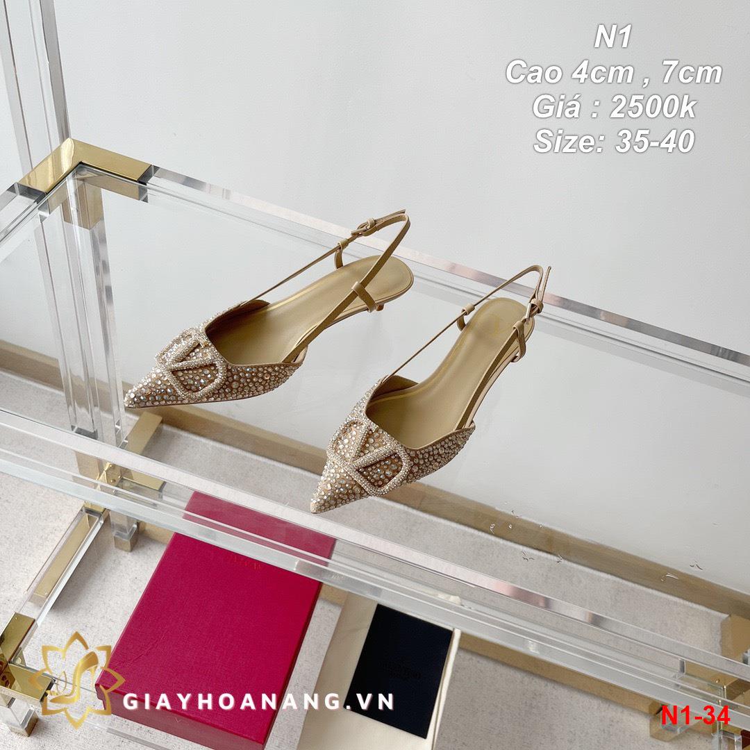 N1-34 Valentino sandal cao 4cm , 7cm siêu cấp
