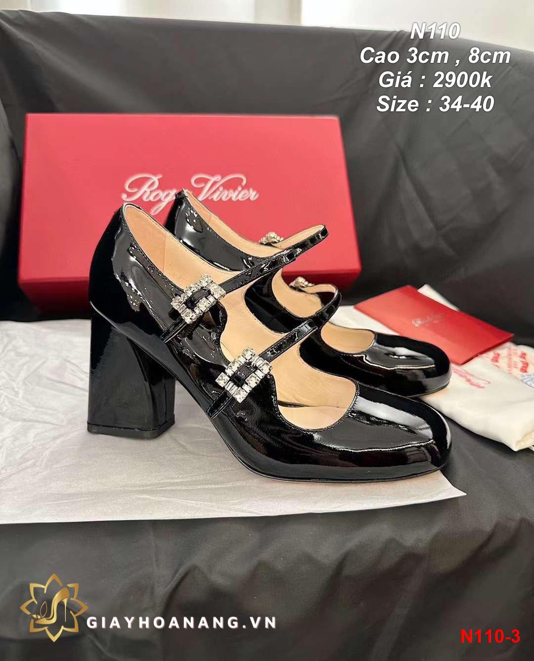 N110-3 Roger Vivier giày cao 3cm , 8cm siêu cấp