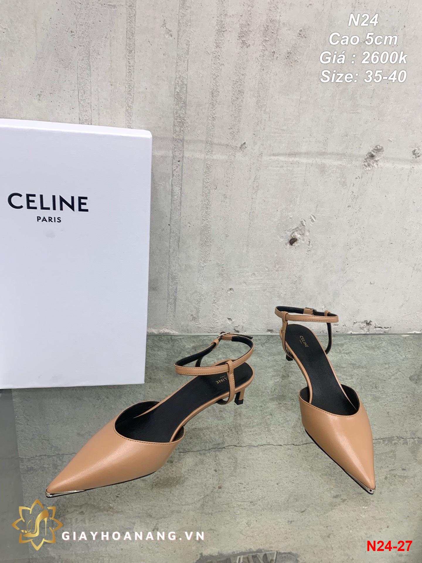 N24-27 Celine sandal cao 5cm siêu cấp