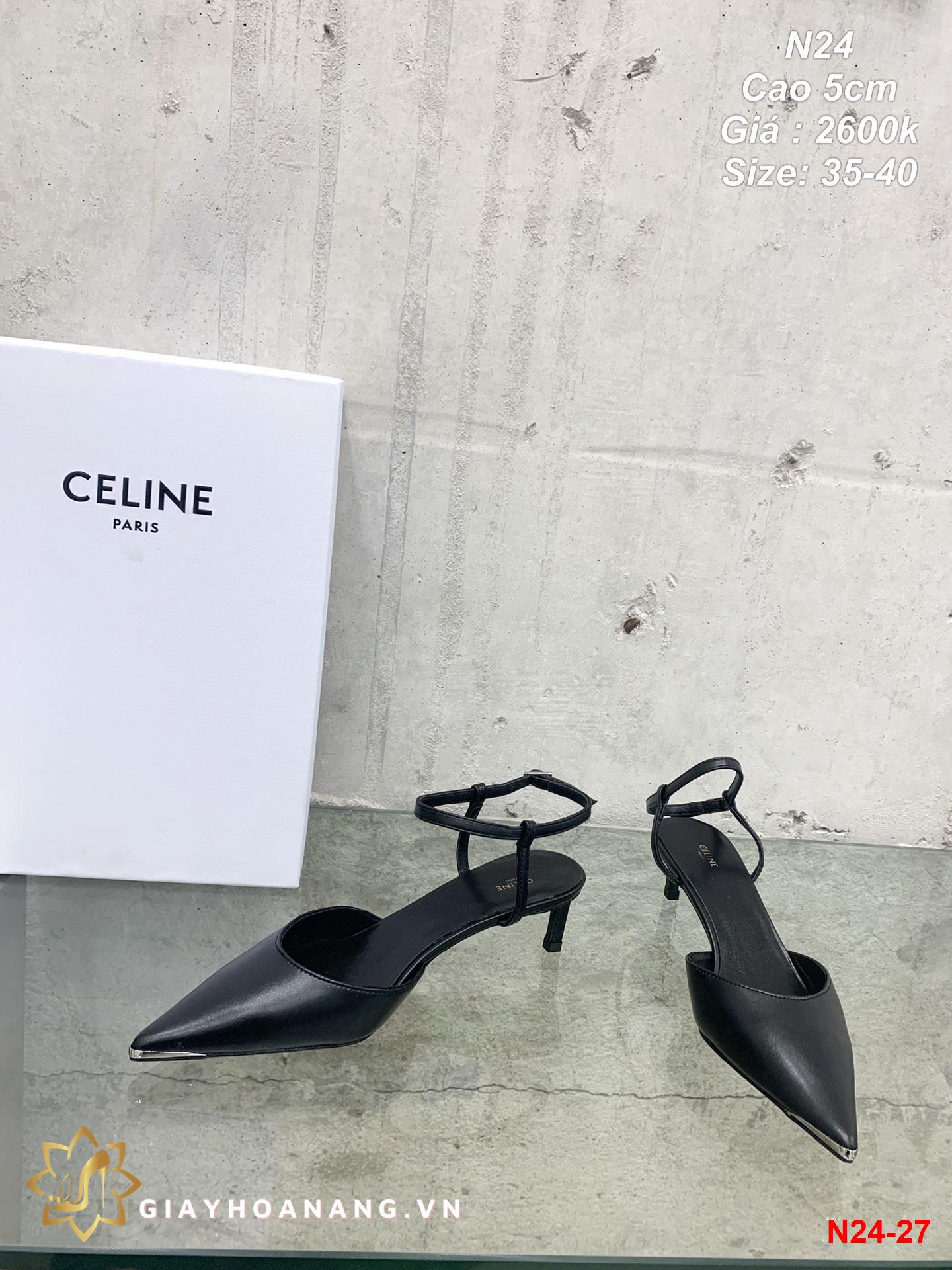 N24-27 Celine sandal cao 5cm siêu cấp