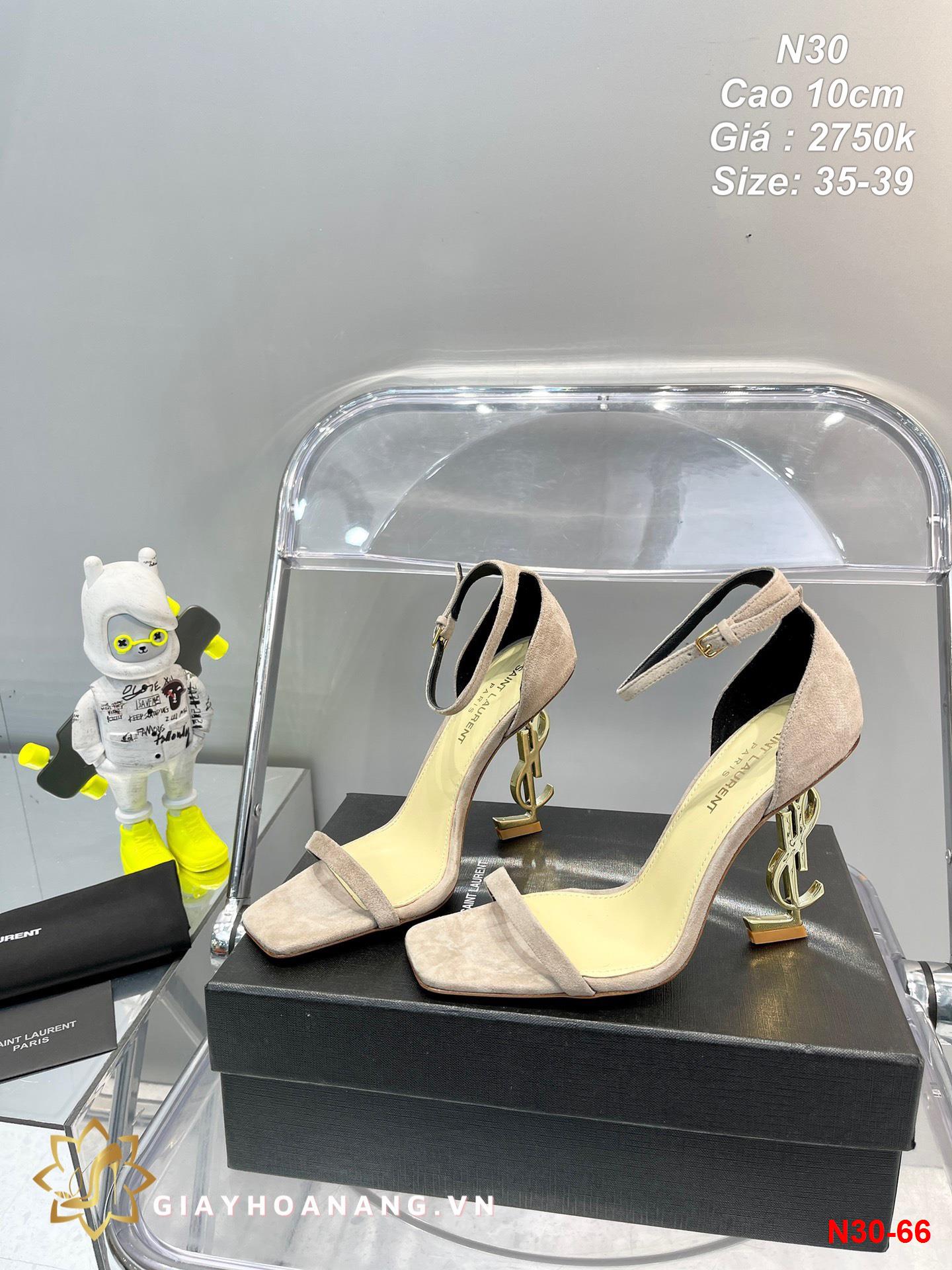 N30-66 Saint Laurent sandal cao 10cm siêu cấp