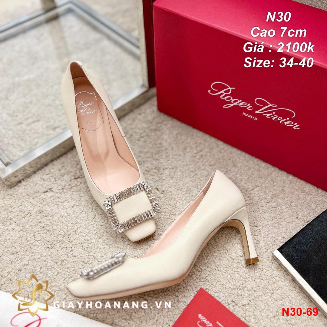 N30-69 Roger Vivier giày cao 7cm siêu cấp