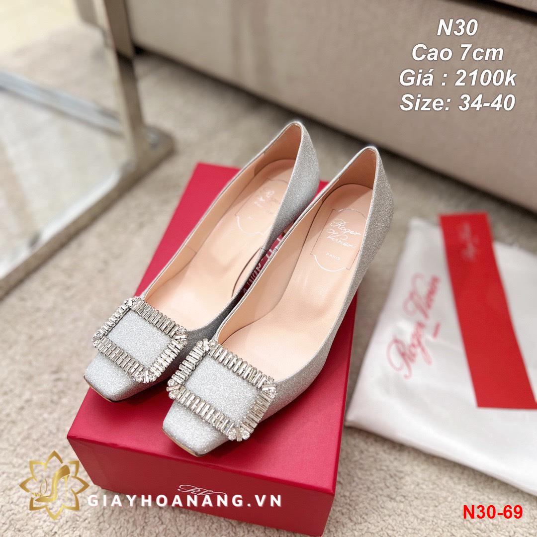 N30-69 Roger Vivier giày cao 7cm siêu cấp